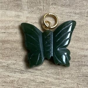 New vintage Jade butterfly pendant charm